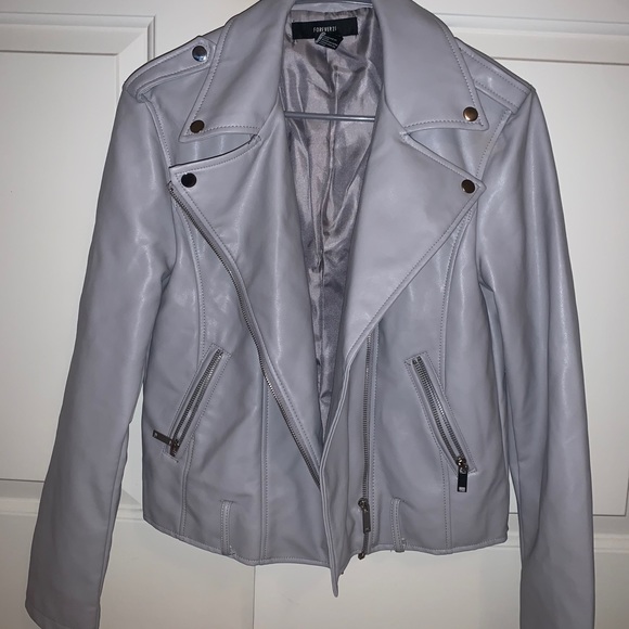 Grey Leather Jacket - Picture 1 of 1